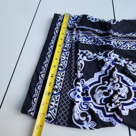 White House Black Market WHBM Blue Floral Print Strapless Dress XXS - Picture 10 of 14